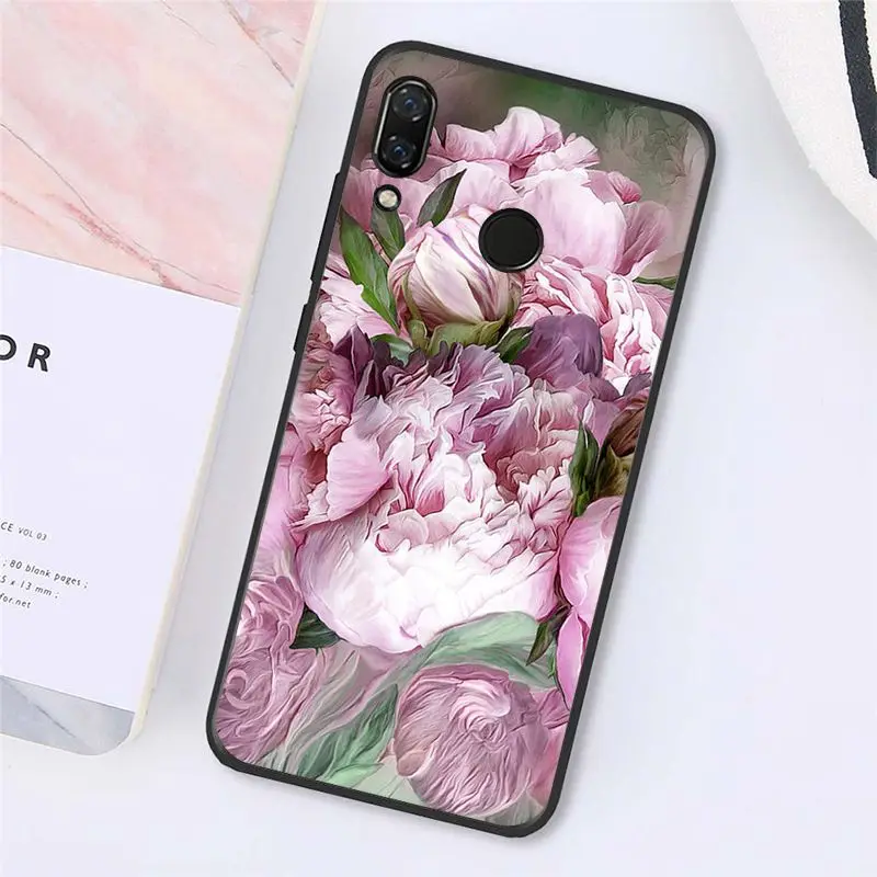 Elegant Pink Purple Peony Flower On the Vase 