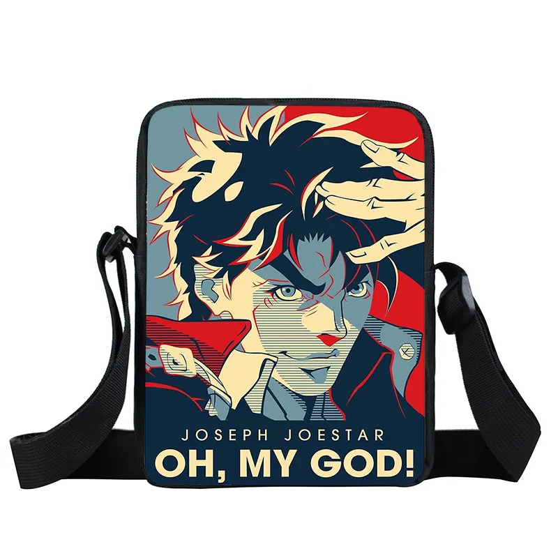 anime jojo aventura bizarra mensageiro bolsa feminina adolescente jojo não kimyou na bouken crossbody sacos adulto bolsa de ombro