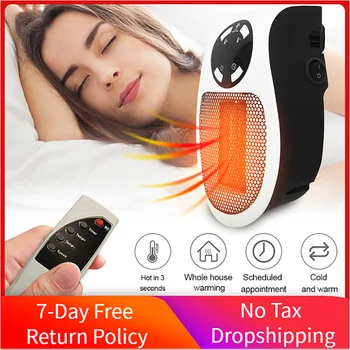 

220V 500W Portable Electric Heater Mini Fan Winter Warmer Machine Desktop Wall Handy Heating Stove Radiator For Bedroom Office
