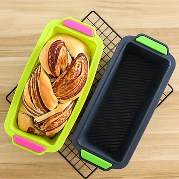 

Big Rectangular Silicone Bread Oven Pan Mold Non Stick Toast Bread Mold Cake Tray Cake Mould Bakeware Kitchen Baking Tools
