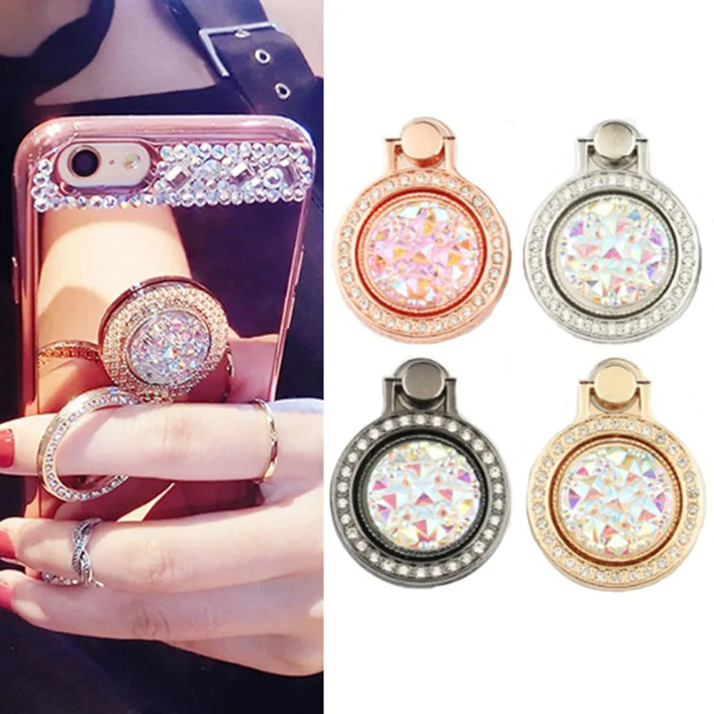 

Fashion Shiny Phone Rhinestone Ring Holder For Mobile Phone Socket phone stand for iPhone iPad Rhinestone Support Bracket Hand