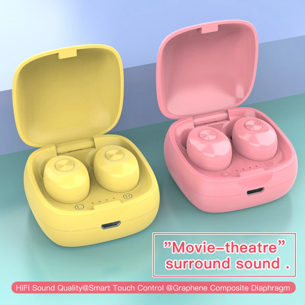 TWS Wireless Headset 5 0 True Bluetooth Earbuds 3D Stereo Sound Earphones with Charging Box IPX5 Waterproof Sports Earpiece