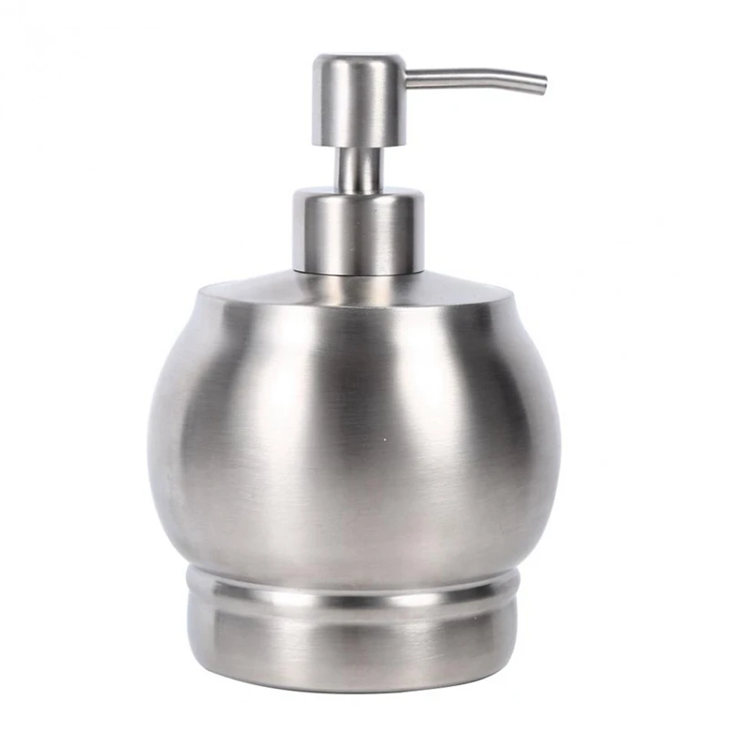 

550Ml Stainless Steel Soap Dispenser Pump Lotion Bottle Kitchen Bathroom Detergent Shampoo Shower Hand Wash Bottle Pump Holder