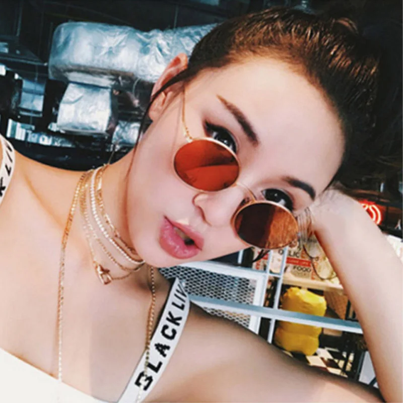 

Feishini 2022 RED Brand Classic Steampunk Polarized Sunglasses Man Round Metal Decorative Pattern Vintage Sunglass Men