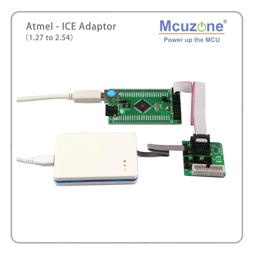 Mcuzone Atmel-ICE Adapter board 1,27-2,54 AVR(ISP JTAG PDI TPI) SAM(JTAG SWD) ATATMEL-ICE-ADPT Atmel-ICE Adapter Kit