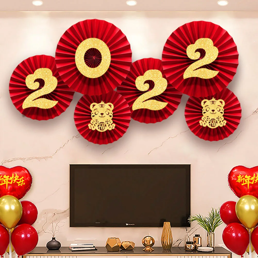 Fournisseurs de fête année du Tigre Nouvel An chinois Rouge Bannière de fête avec 20 points de colle Décorations de Nouvel An chinois 2022 