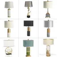 American Luxury Table Lamp Marble Table Lights Post-modern Simple Living Room Designer Model Room Bedside Lamp Home Deco  Lamp 1