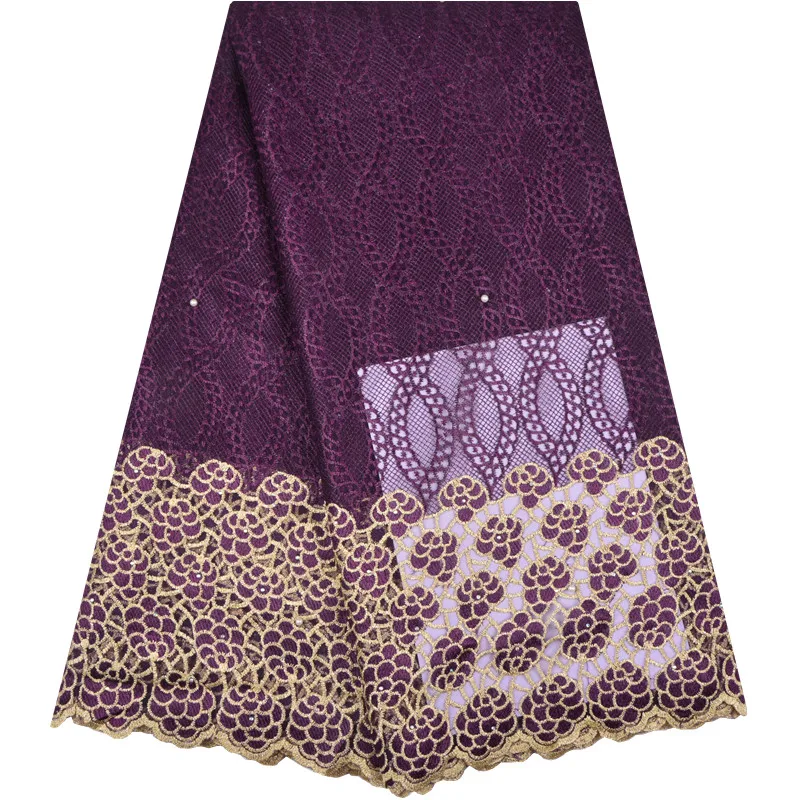 Последние нигерийские кружевные ткани высокого качества Африканские кружева ткань для свадебного платья вуаль кружева французский Тюль Кружева с камнями