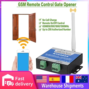 

RTU5024 GSM Gate Opener Relay Switch Power Relay Supplies Remote Control Door Access Switch 9-24V DC/2A 850/900/1800/1900MHz