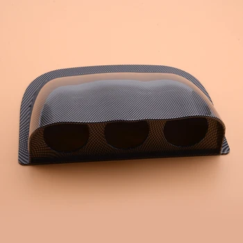 

beler 2'' 52mm Black Carbon Fiber Style Triple Dash Gauge Meter Pod 3 Hole Dashboard Mount Holder