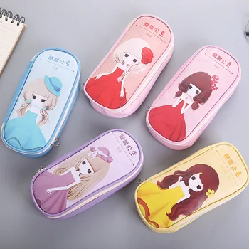 

Student Pencil Case Stationery Storage Bag Storage Bag Cartoon Pull Chain Pencil Case Sweet Princess Pencil Case