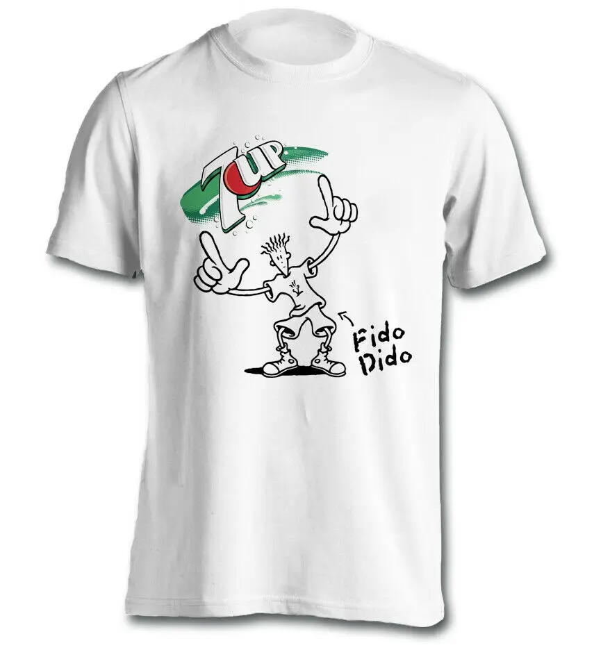 Pepsi 7up Винтаж Fido Dido логотип летняя мужская футболка | Мужская одежда