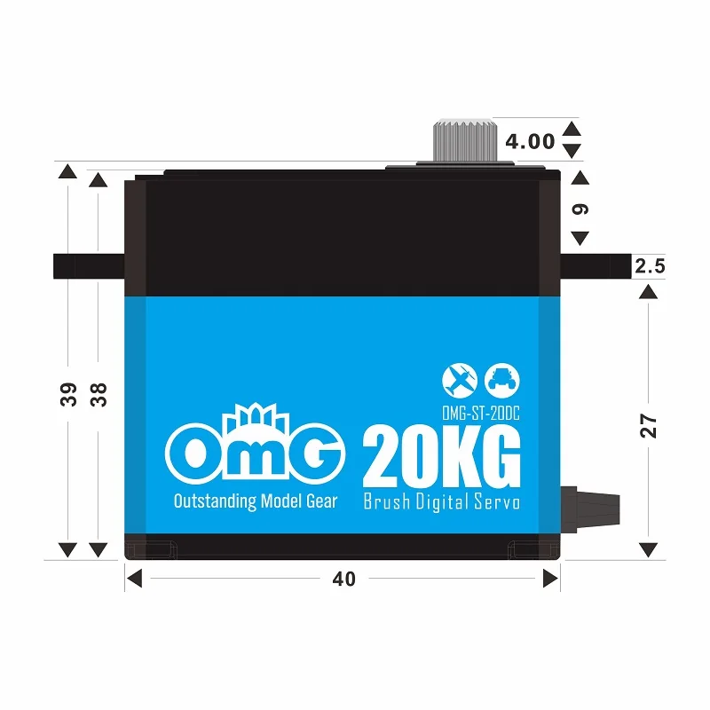 OMG-ST-20DF: High Precision 20kg Metal Gear Servo