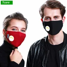1 шт. модный Респиратор маска с дыхательным клапаном Моющийся хлопок фильтр с активированным углем PM2.5 рот маски Анти Пыль аллергия
