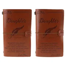 Винтажный блокнот из искусственной кожи с гравировкой, блокнот для путешествий с надписью «My Dad Mom» N0HC