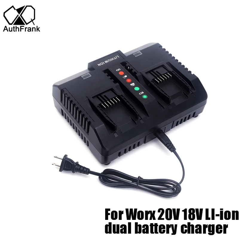 Зарядное устройство для Worx 18 в 20 двойное зарядное литий-ионных аккумуляторов WA3520