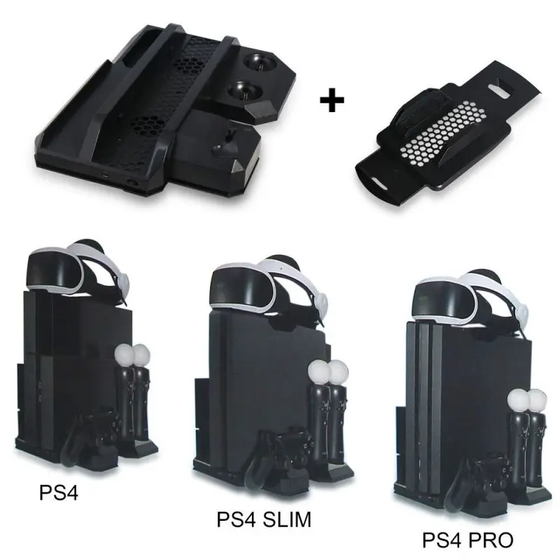 Для PS4/SLIM/PRO/VR очки охлаждающая подставка для PS4/ручка для перемещения Смарт двойная Подставка для зарядки многофункциональный CoolingFan