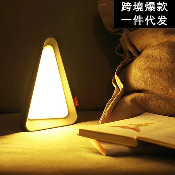 

Peculiar Home Furnishing Led Eyeshield Atmosphere Lamp Triangle Turn Small Night-light Usb Charge Gravity Induction Desk Lamp