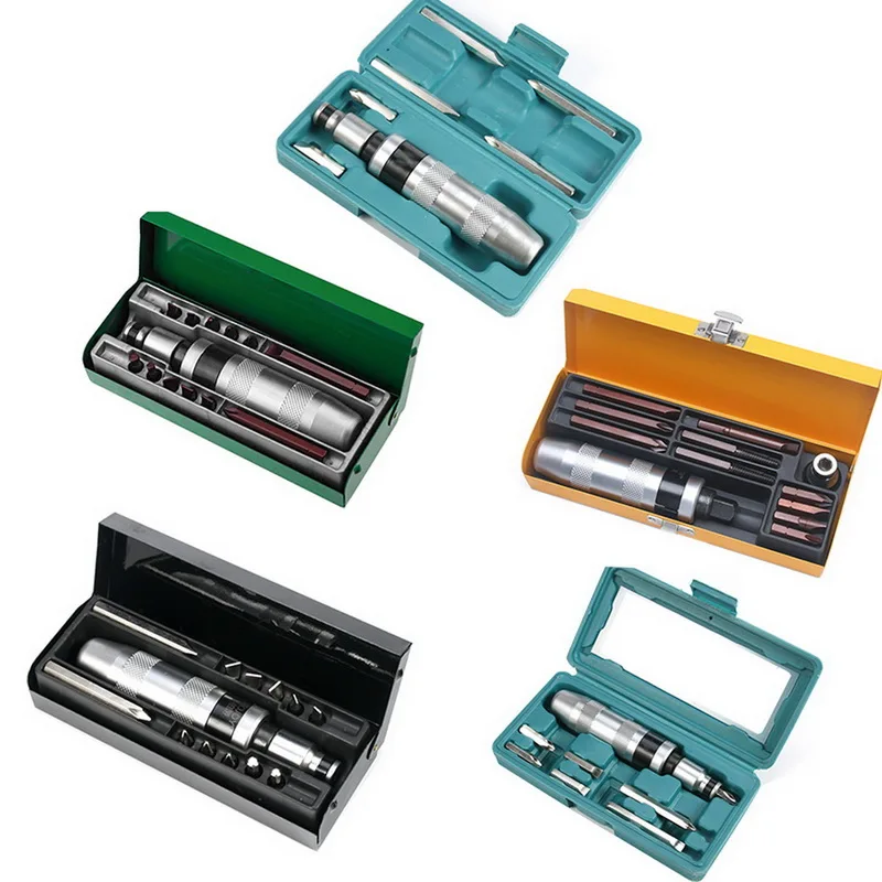 

7/8/12/13pcs Multifunctional Screwdriver Box Manual Screwdriver Set Repairing Tools Non-slip Grip Handle Tool Impact Driver Kit