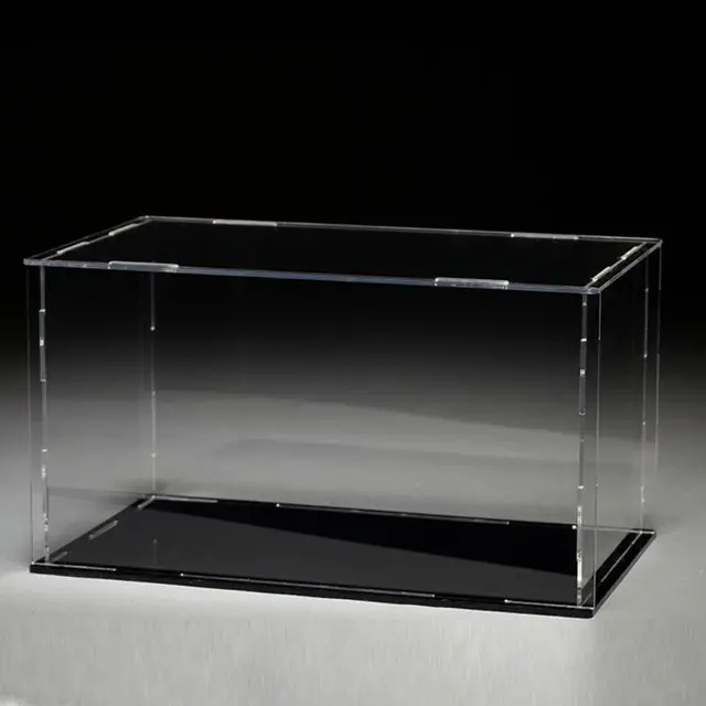 Acrylic Black Base Dustproof Clear Display Show Case for 1/18 Diecast Model Toy 3
