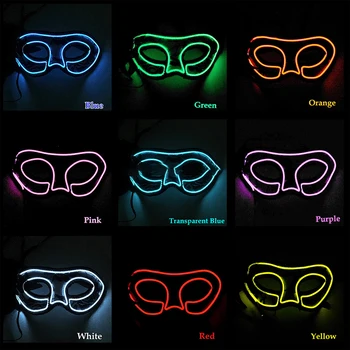 Lichtgevende Decoratieve Masker Creative El Lichtgevende Masker Bar Night Party Fluorescerende Sfeer Licht