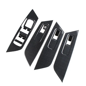 

4PCS Carbon Fiber Window Switch Control Pannel Door Handle Armrest Cover Trim for Skoda KODIAQ 2017 2018 2019