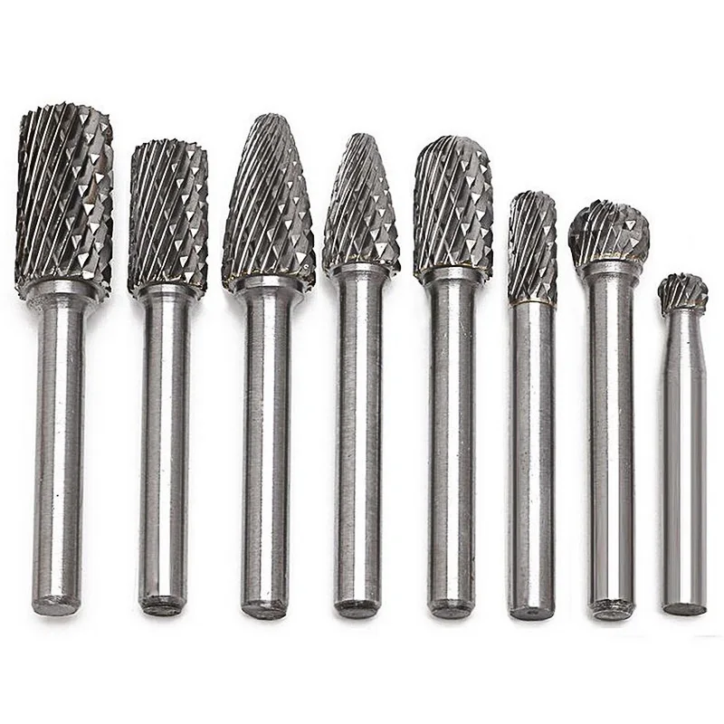 8pcs/set Drill Bit Set 6mm Tungsten Carbide Burr Bits Rotary Files Alloy CNC Engraving Set Power Tool for Carpentry One Grinding 8pcs/set Drill Bit Set 6mm Tungsten Carbide Burr Bits Rotary Files Alloy CNC Engraving Set Power Tool for Carpentry One Grinding