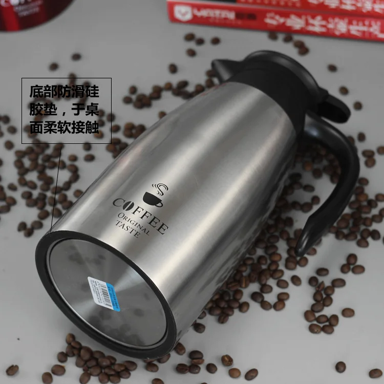 Большая, из нержавеющей стали Термальность бутылка Кофе Carafe-2L с двойными стенками вакуумные фляжки-термосы кувшин для воды горшок для путешествий для детей