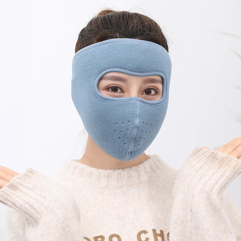 Outdoor in autumn and winter Balaclava Full Face Mask Warmer Sports Ski Bike Snowboard Face Shield Mountaineering Head Cover - Цвет: biue  Short