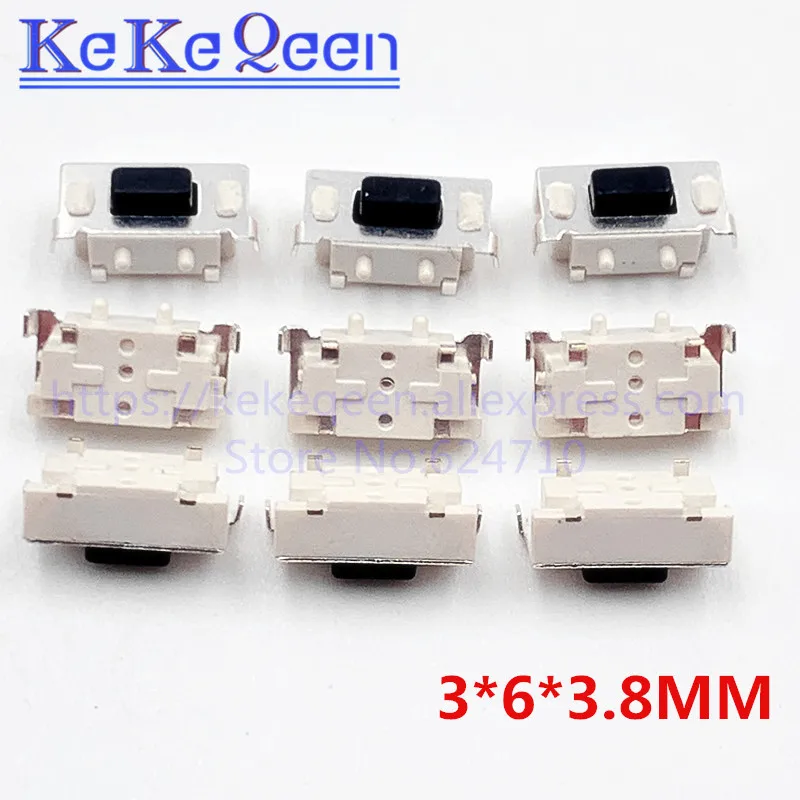 500 шт./лот 3x6x3 8 мм 3*6 * SMD кнопочный переключатель MP3 MP4 MP5 для планшетов ПК телефонов