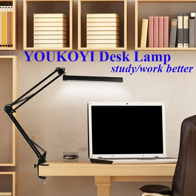 

LED Desk Lamp Light 7W 3 Brightness 2 Color Modes Metal Three Level Dimmer Flexible Arm Lamp Table Lamp Light pk a16 a17 lamps