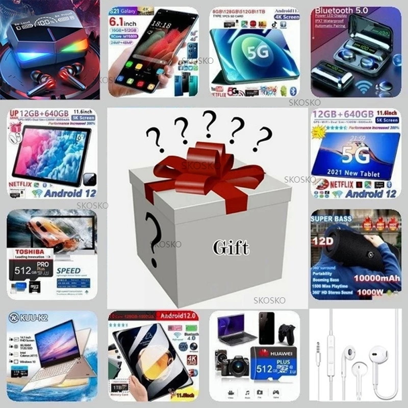 New Year 2022 Lucky Mystery Box Popular Mysterious 100% Surprise High-quality Electronic Camera Ipad Etc Christmas Gift | Дом и сад
