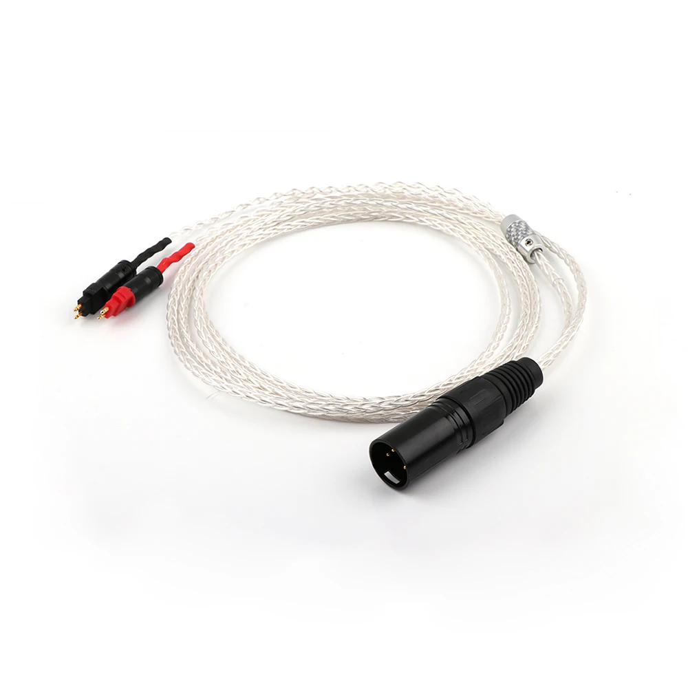 8Cores OCC Silver Plated Headphone Upgraded Cable BALANCED XLR Cable for HD650 HD600 HD660s HD6XX UP OCC Silver Plated Copper