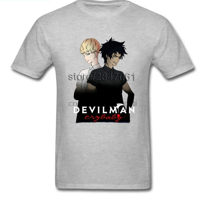 Devilman Crybaby футболка с короткими рукавами Топы рок для мальчиков из чистого хлопка