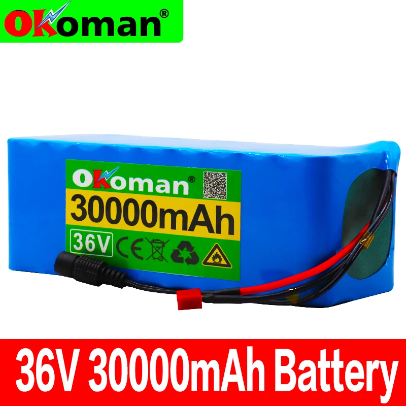 Е-байка 36В 10S4P 30Ah 600W высокая мощность и емкость 42V18650 ионно-литиевая