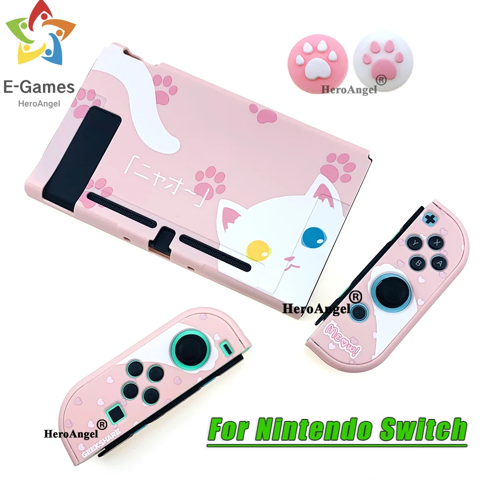 Защитный чехол Girly для Nintendo Switch розовый защитный с полным контроллером Жесткий