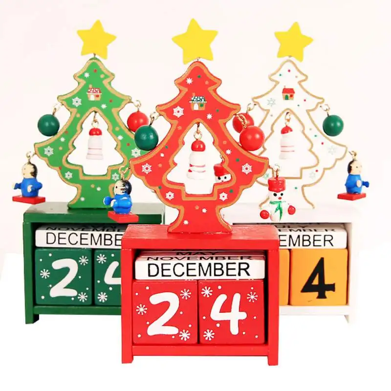 

Wood Christmas Advent Calendars Christmas Decorations for Home Xmas Ornament Creative Christmas Gifts