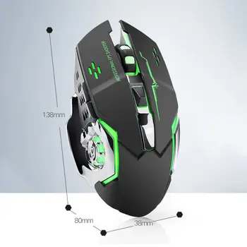 

Silent LED Backlit Gaming Mice Adjustable DPI Mechanical Mouse 2.4G USB Wireless Mouse