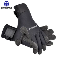 Neue 5MM Kevlar Tauchen Handschuhe Für Unterwasser Jagd CR Nicht-Rutsch Verschleiß-Beständig Ausrüstung Einstellbare Schwarz Stab-beständig Handschuhe