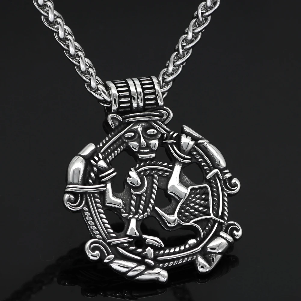 Wicca religiosa Viking Valknut mitología nórdica 24 amuleto Rune patrón brazalete pulsera de piel 