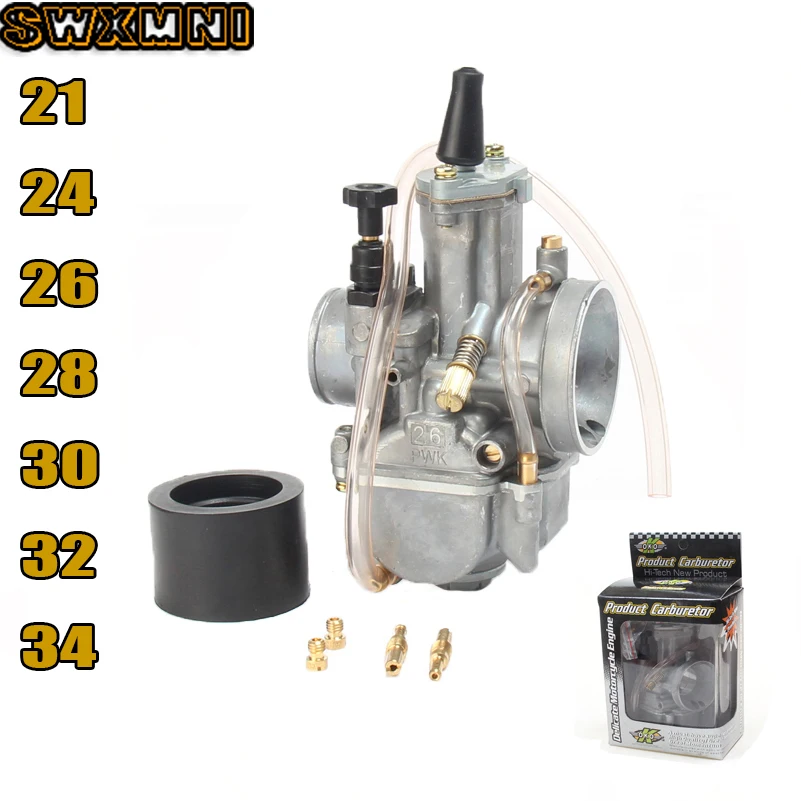 Карбюратор PWK21mm 24mm 26mm 28mm 30mm 32mm 34mm гоночный карбюратор для скутера OKO JOG DIO KR150 RTL250 CR125