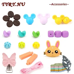 TYRY.HU 2-20pc Baby Silicone Teether Silicone Beads Making Necklace Bracelet Pacifier Chain DIY Accessories BPA Free Shape Beads