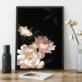 

Nordic Floral Flower Botanical Wall Art Canvas Poster Painting Minimalist Print Decorative Picture Scandinavian Home Picture
