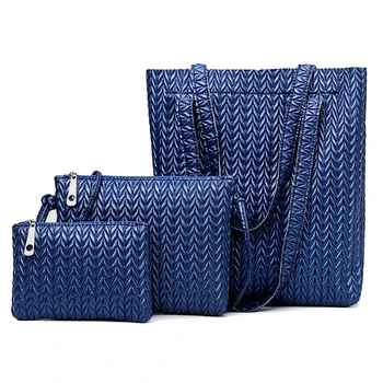 

Fashion New Style Women's Bag Woven Pattern Different Size Three-Piece Set Crossbody/Shoulder Bag Handbag