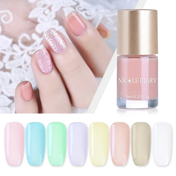 

NICOLE DIARY 9ml Translucent Jelly Nail Polish Oil Based Nail Art varnish Varnish Polish 8 Colors