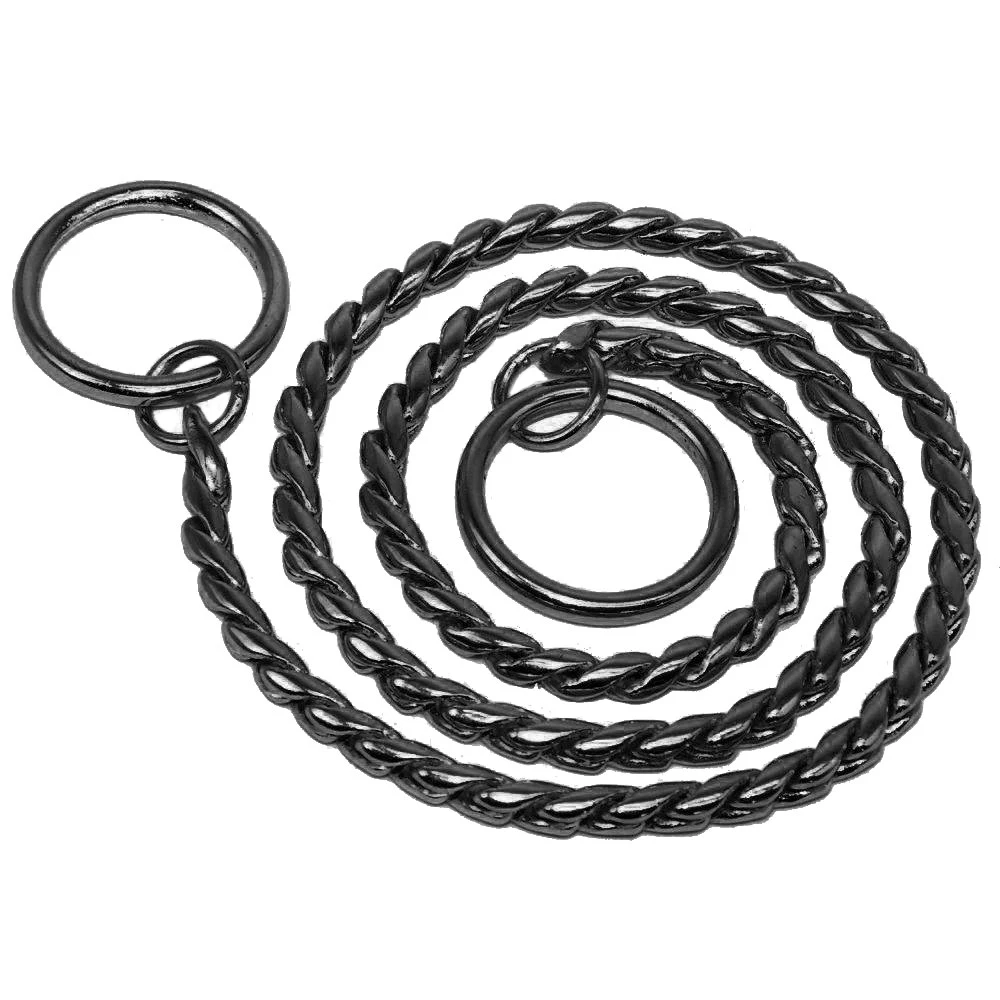 Dog Collar Chain Strong Plated Traction Leads Pet Collars Silver Gold