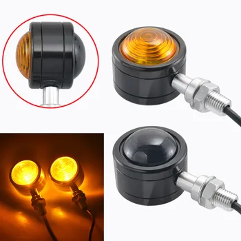 

Motorcycle 10mm Small Round Double Lens LED Turn Signal Blinker Amber Indicato Light Fit for Harley Yamaha Suzuki
