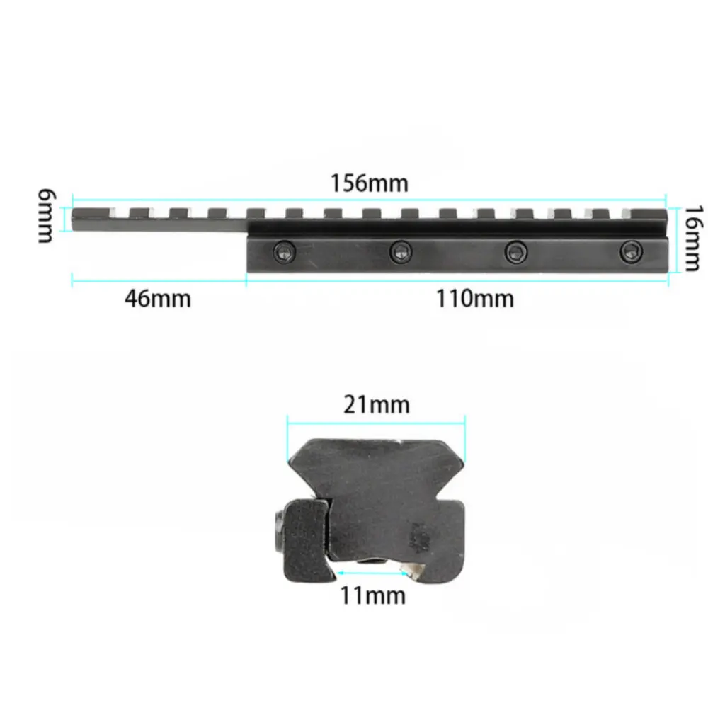 Охотничья оптическая база 11 мм до 20 мм конвертер ласточкин хвост удлинение Вивер Пикатинни адаптер тактический прицел крепление