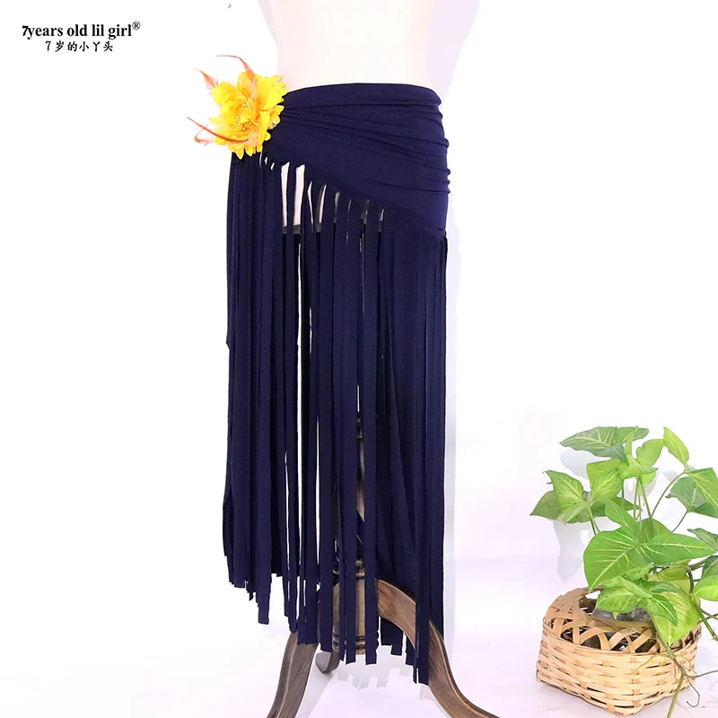

Lycra Cotton Gothic Tribal Belly Dance Hip Scarf Wrap Waist Belt With Short TasselsBL228