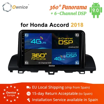 

Ownice K1 K2 K3 K5 K6 Android 9.0 8 Core 2Din Car DVD GPS For Honda Accord 2018 Support Radio Navigation 4G LTE DSP 360 Panorama